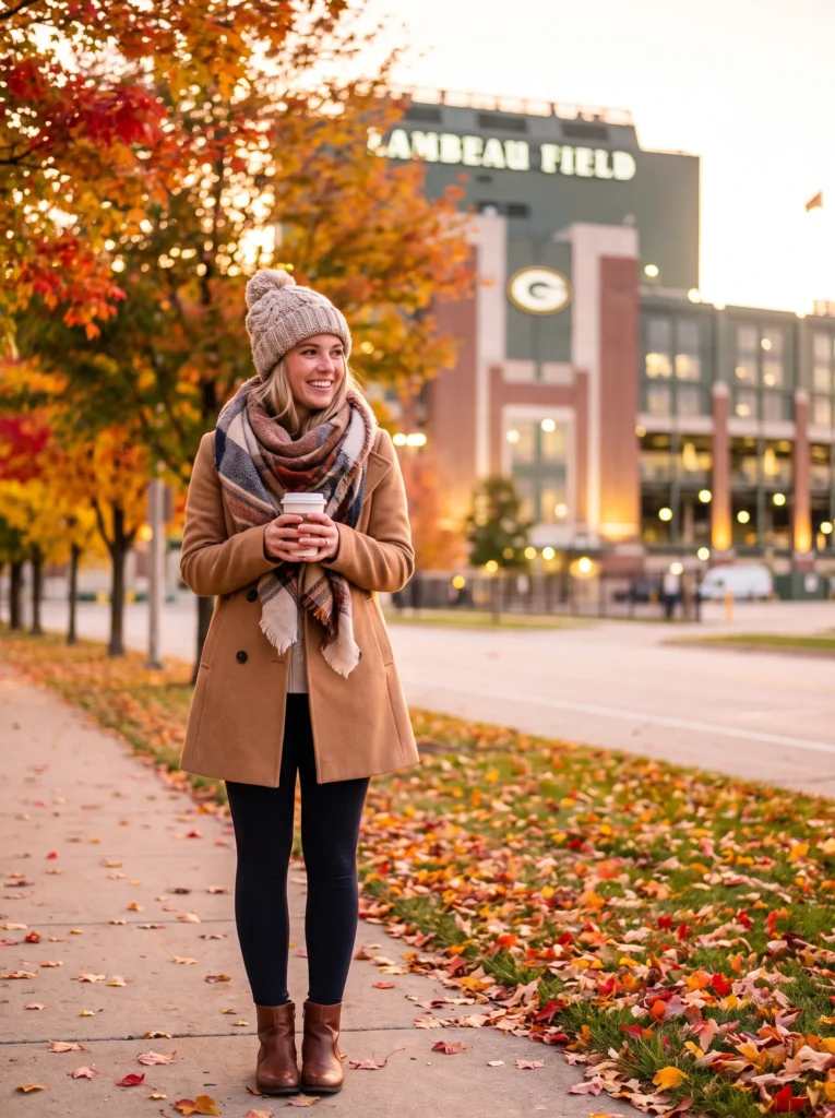 Knit beanie with oversized scarf