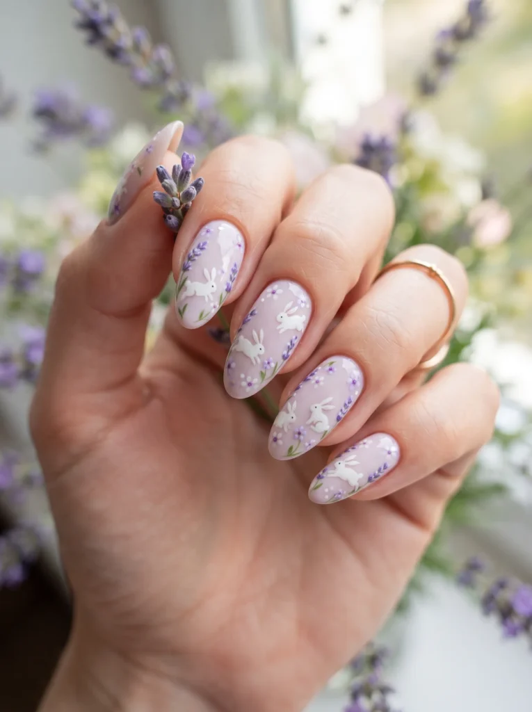 Lavender field bunny