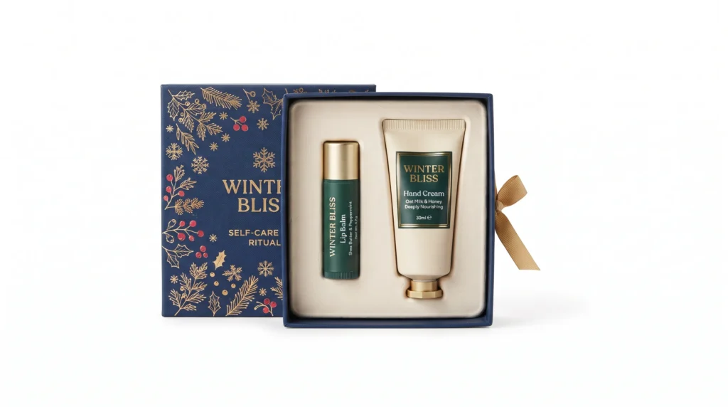 Lip balm and hand cream set