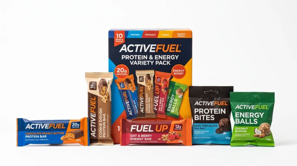 Protein bars or energy snacks