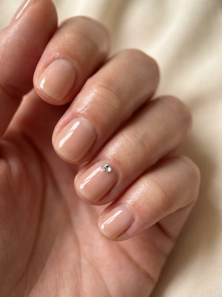Single rhinestone accent