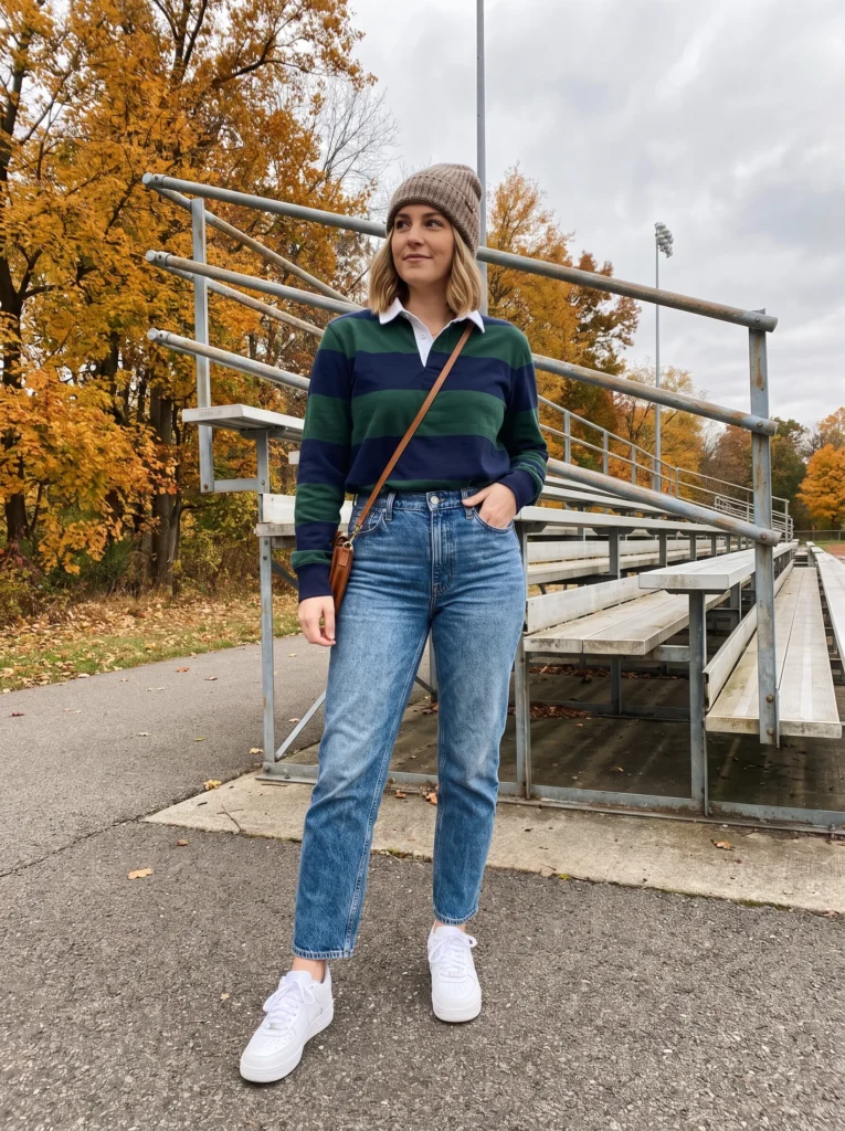 Striped rugby shirt