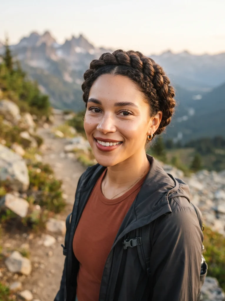Twisted crown braid