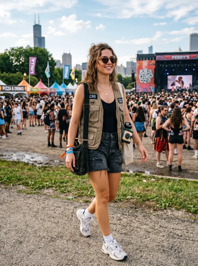 Utility vest over a bodysuit