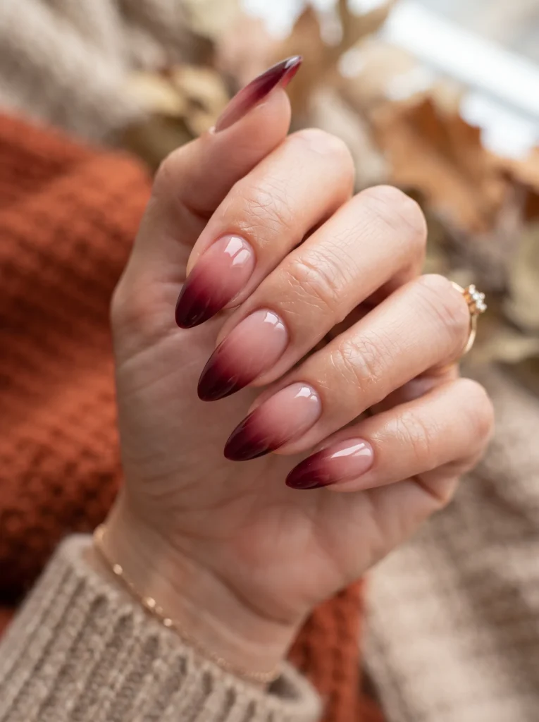 Wine red ombre
