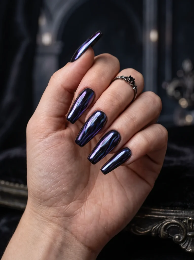 Gothic chrome nails