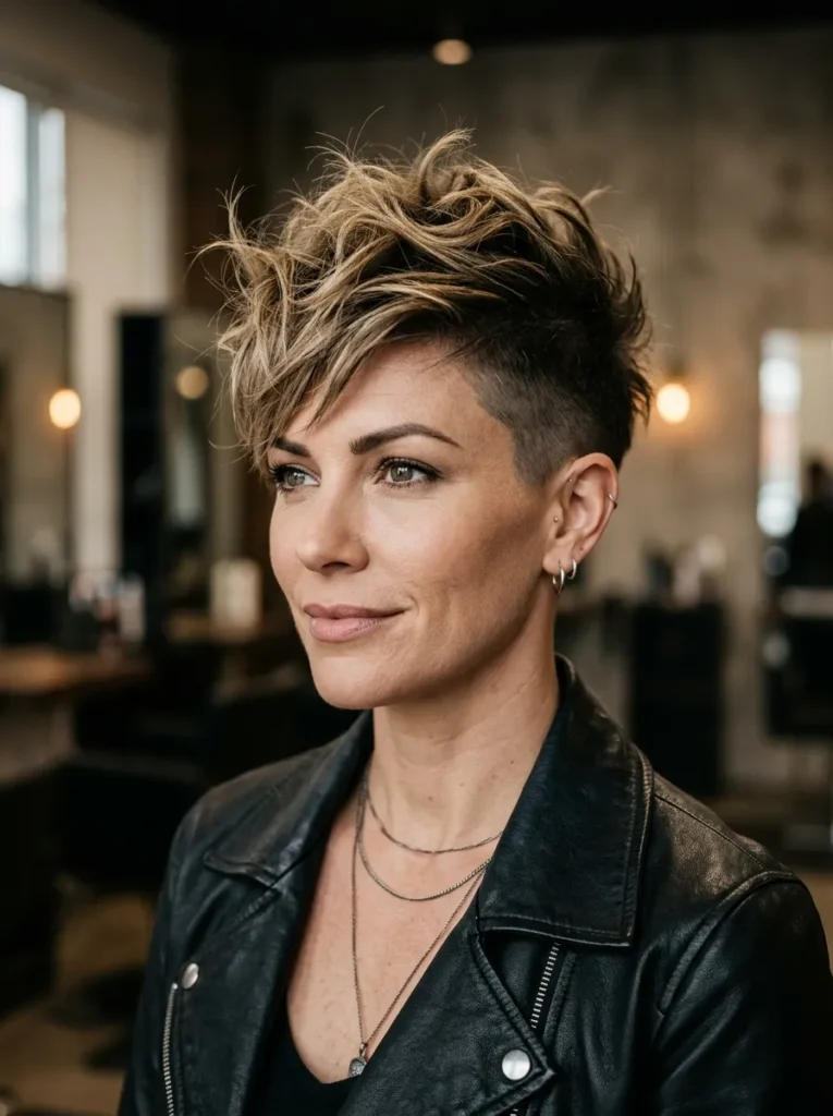 Messy undercut pixie