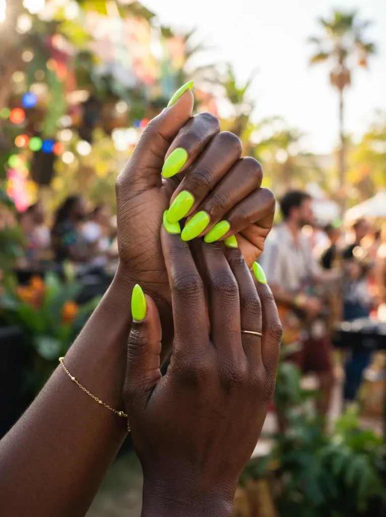 Neon lime green