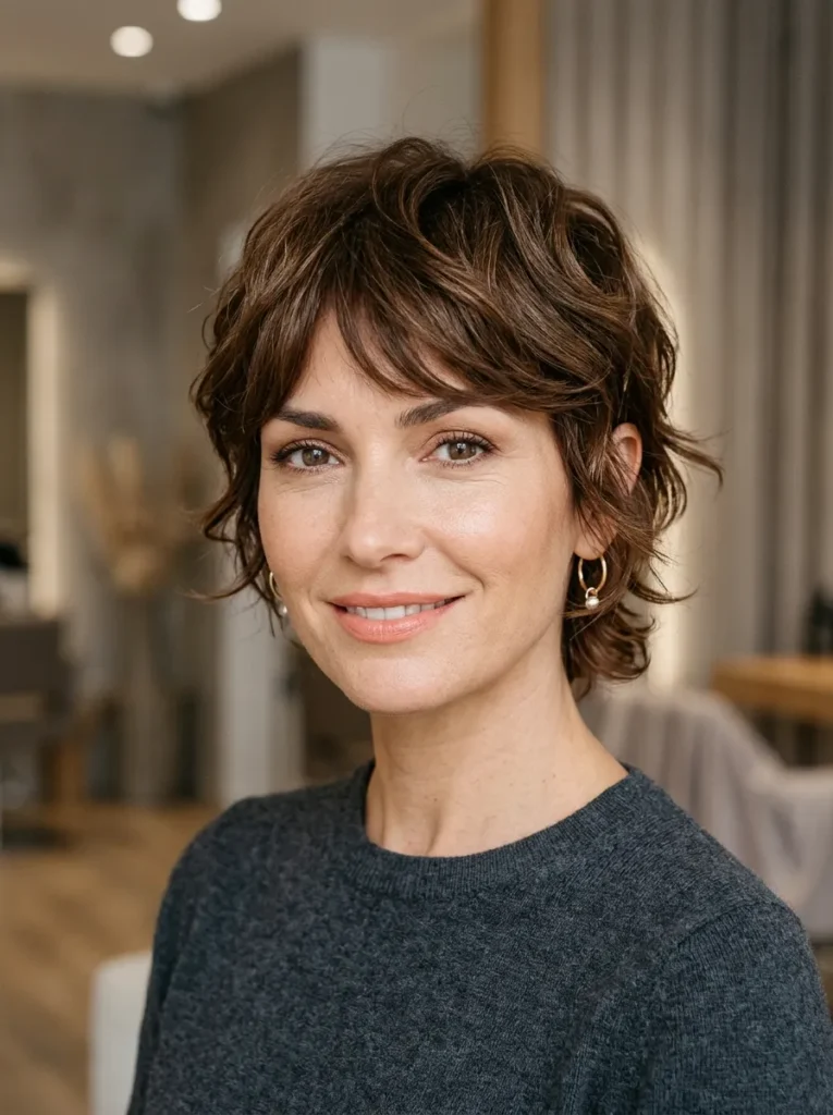Soft romantic shaggy pixie