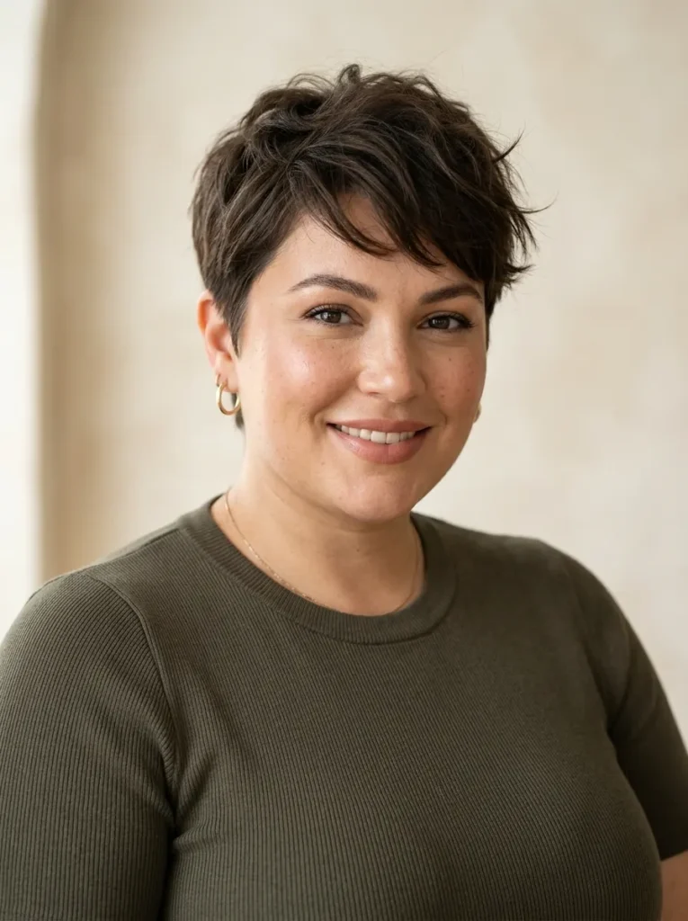 Soft textured pixie