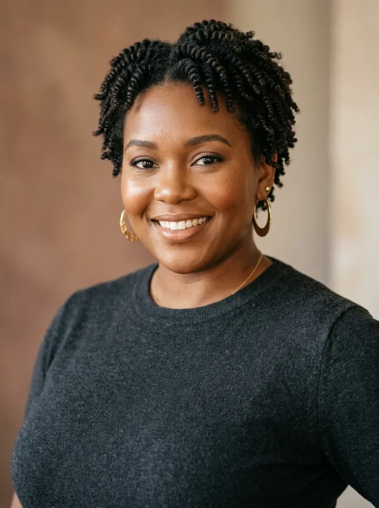 Twist out on a short crop