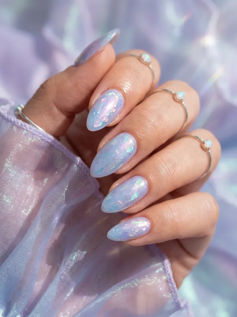 Aurora flake nails