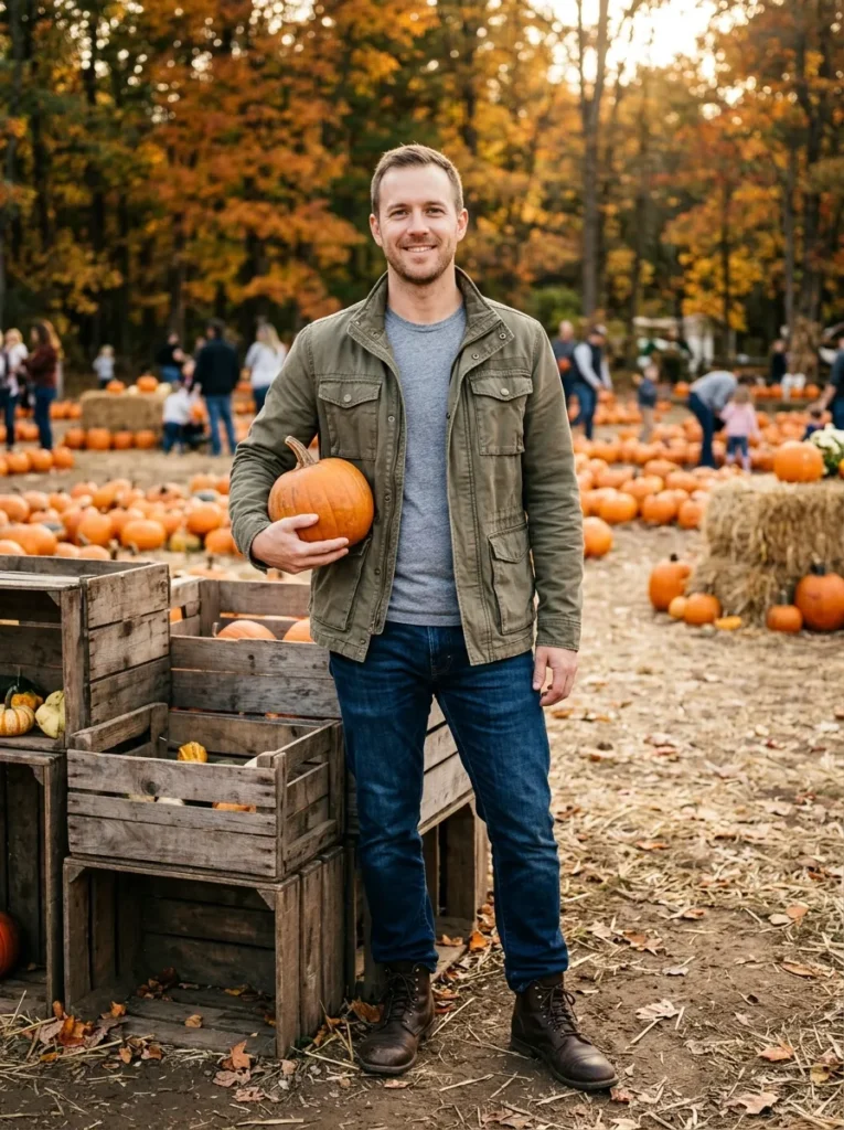 Casual dad look with a utility jacket