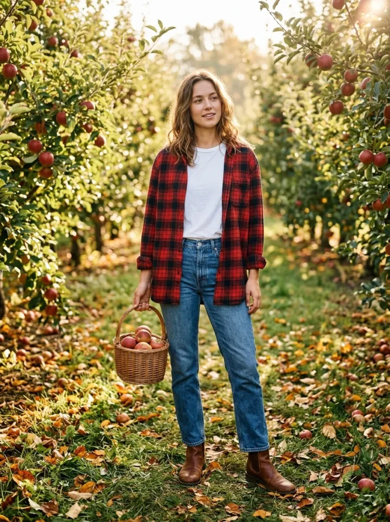 Classic flannel and jeans