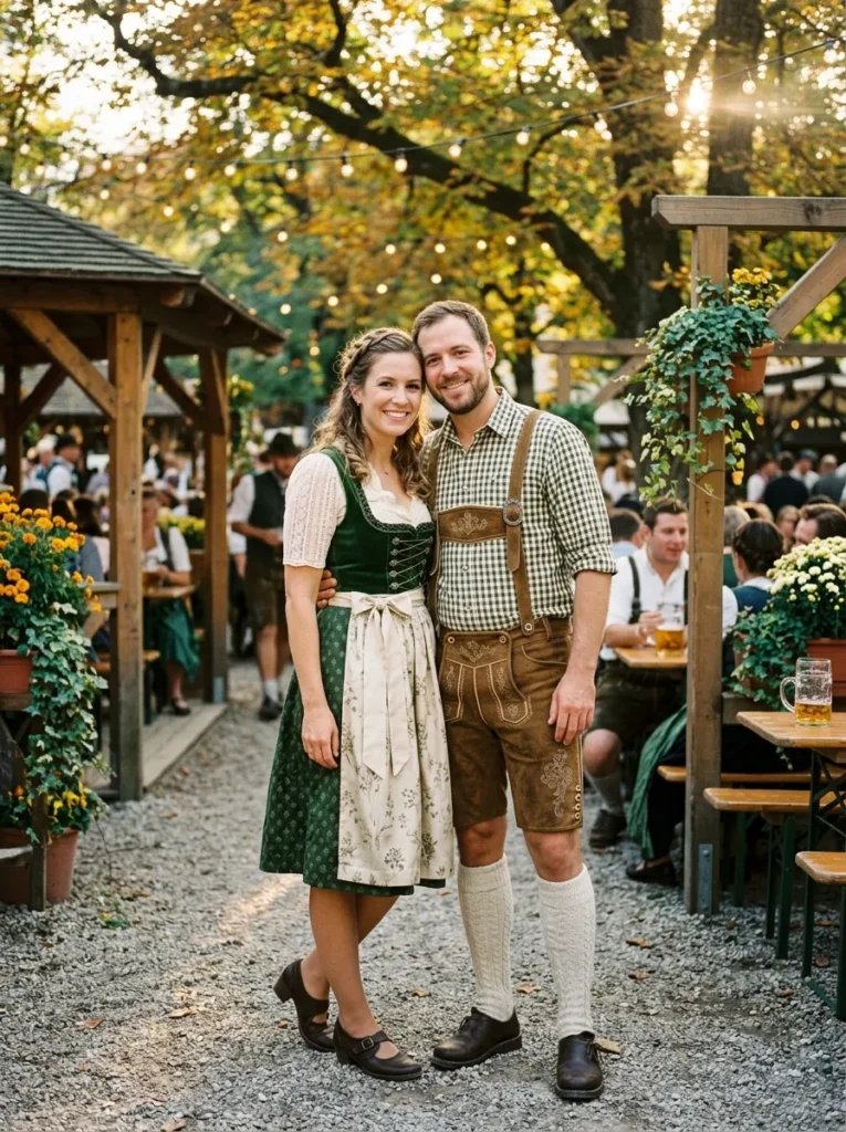 Couples matching octoberfest outfits