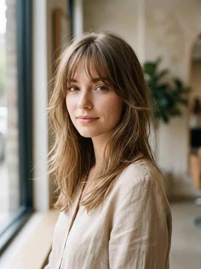 Curtain bangs for fine or thin hair