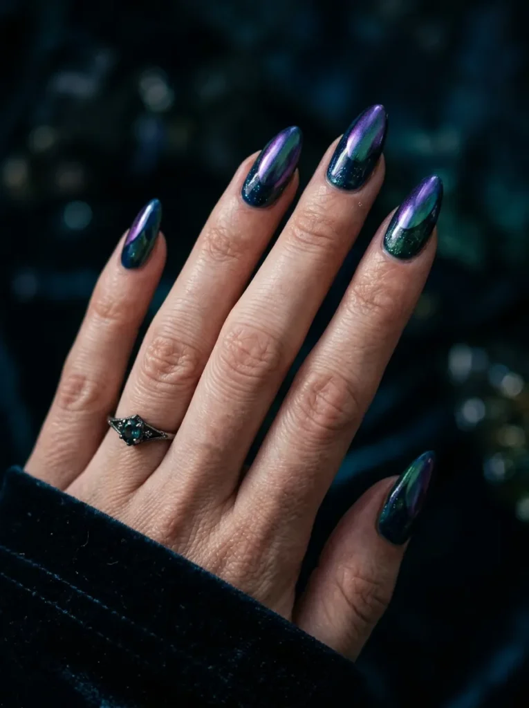 Deep sea mermaid nails