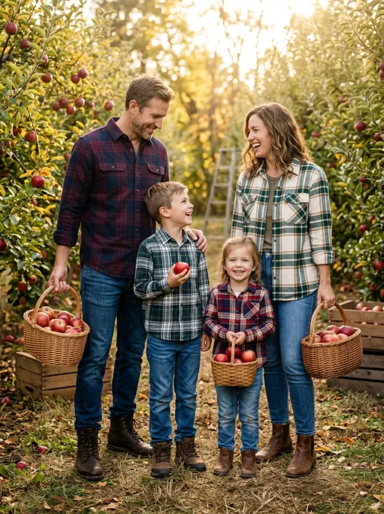 Family matching plaid