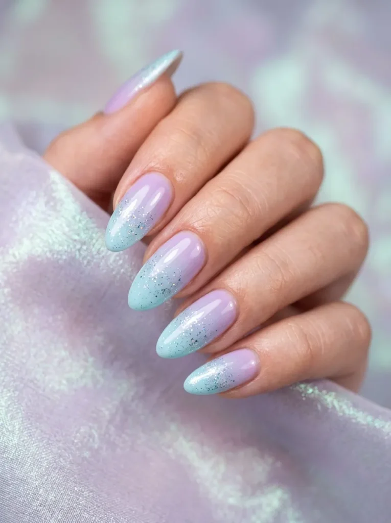 Lilac and aqua gradient