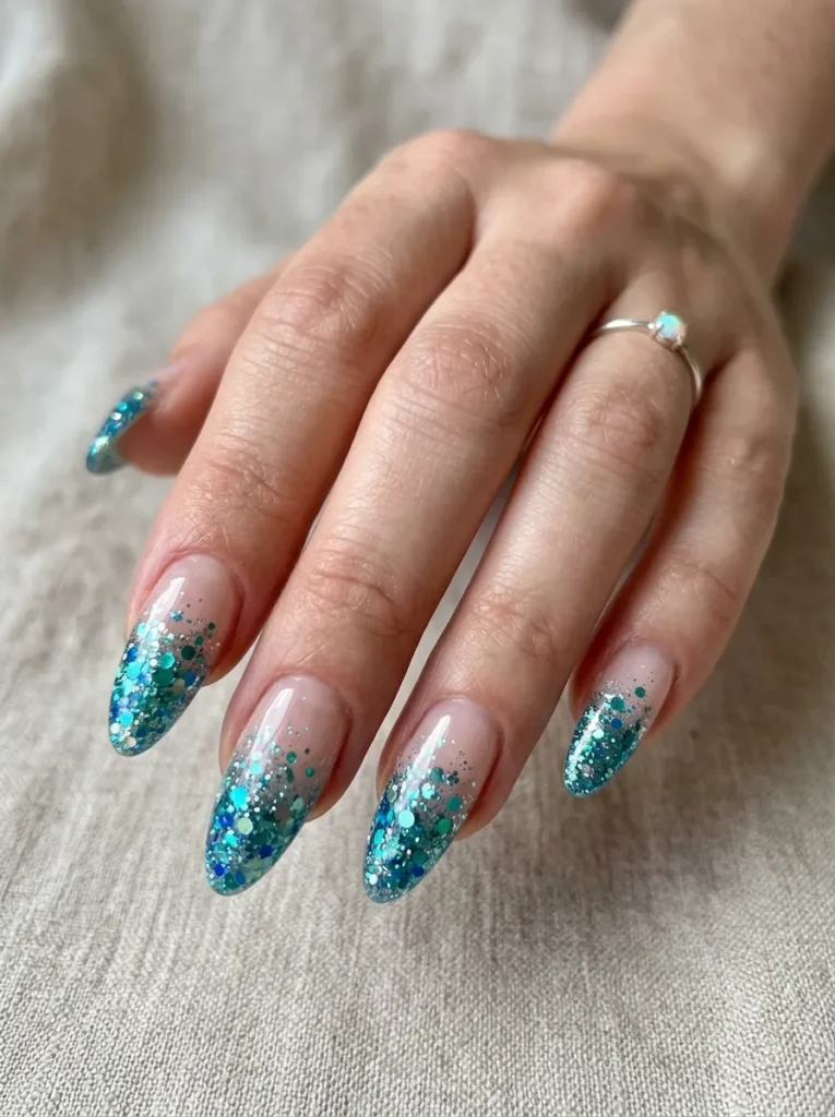 Mermaid glitter gradient