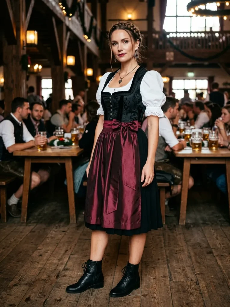 Modern black dirndl for a bold twist