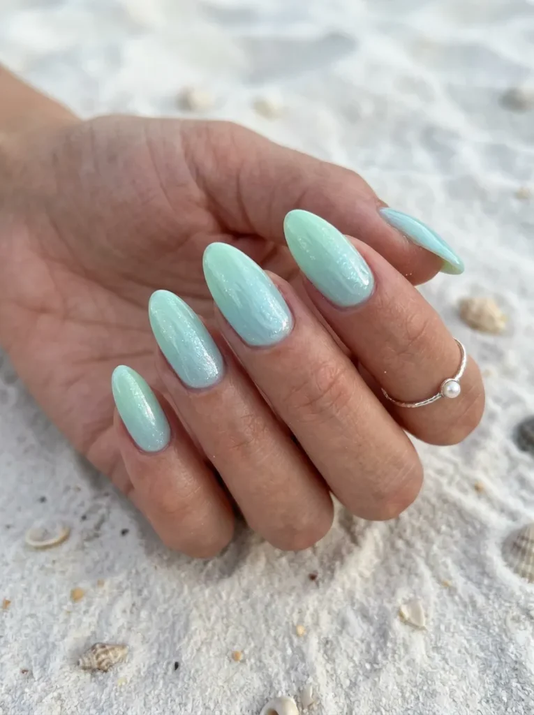Seafoam green ombre