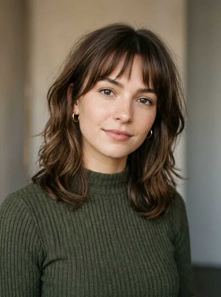 Short curtain bangs
