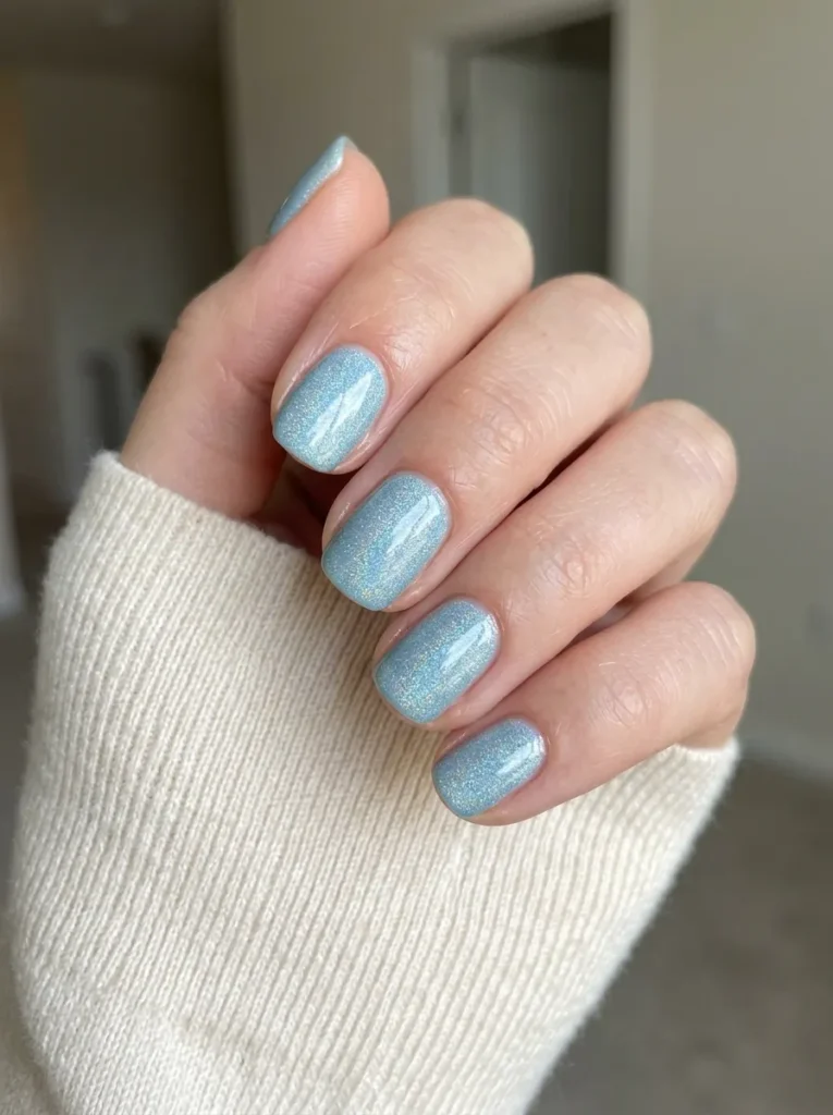 Short nail mermaid shimmer