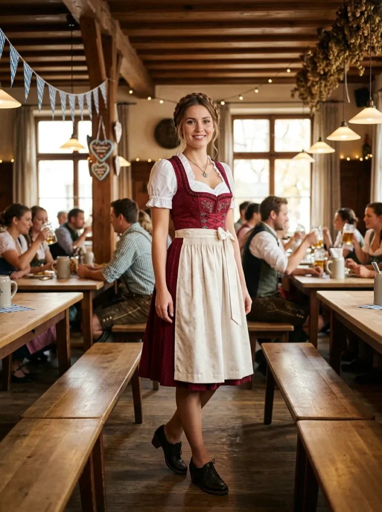 The classic red dirndl