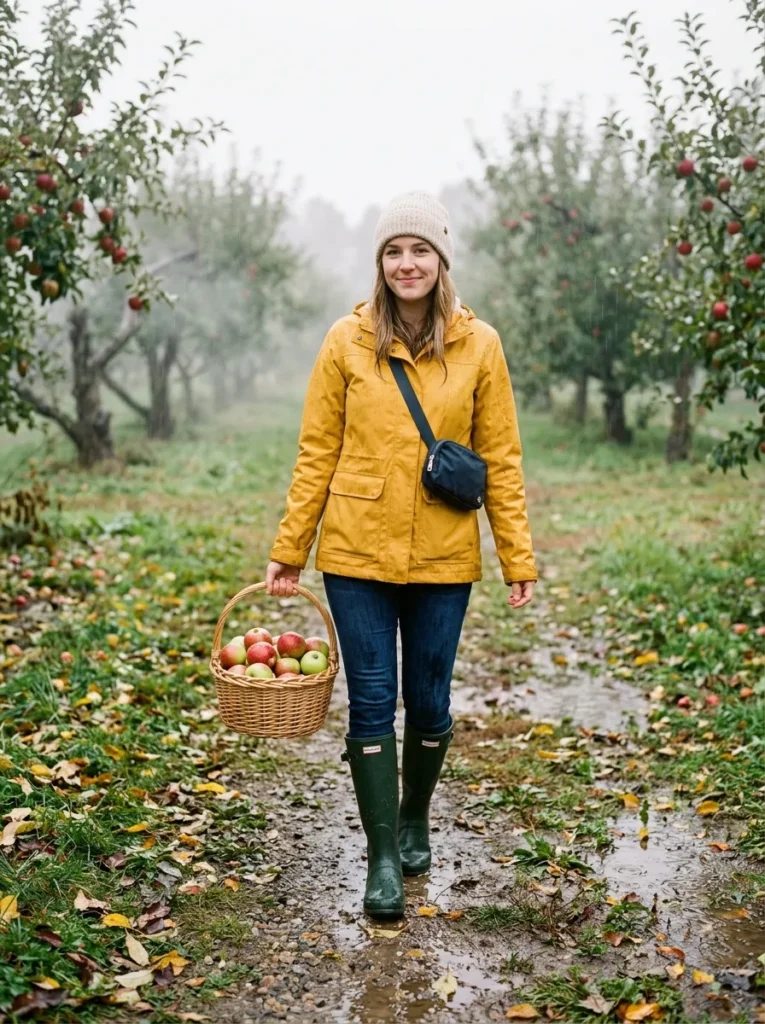 Waterproof jacket with rain boots
