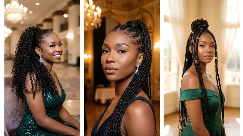 Prom hairstyles for black women image