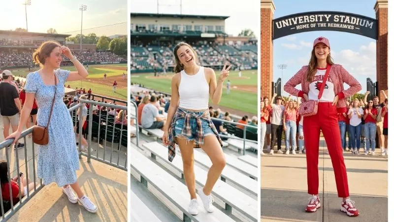College baseball game outfit image