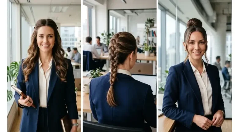 Corporate hairstyles for women image