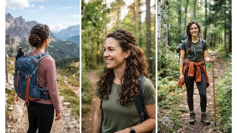 Hiking hairstyles for curly hair image