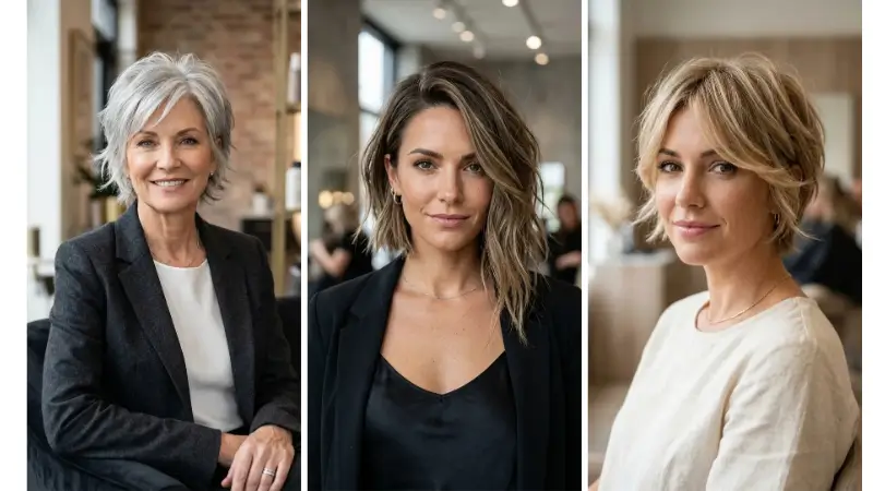 Messy short choppy hairstyles image