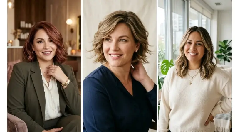 Short hairstyles for plus size women image