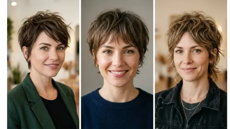 Short shaggy pixie haircuts image